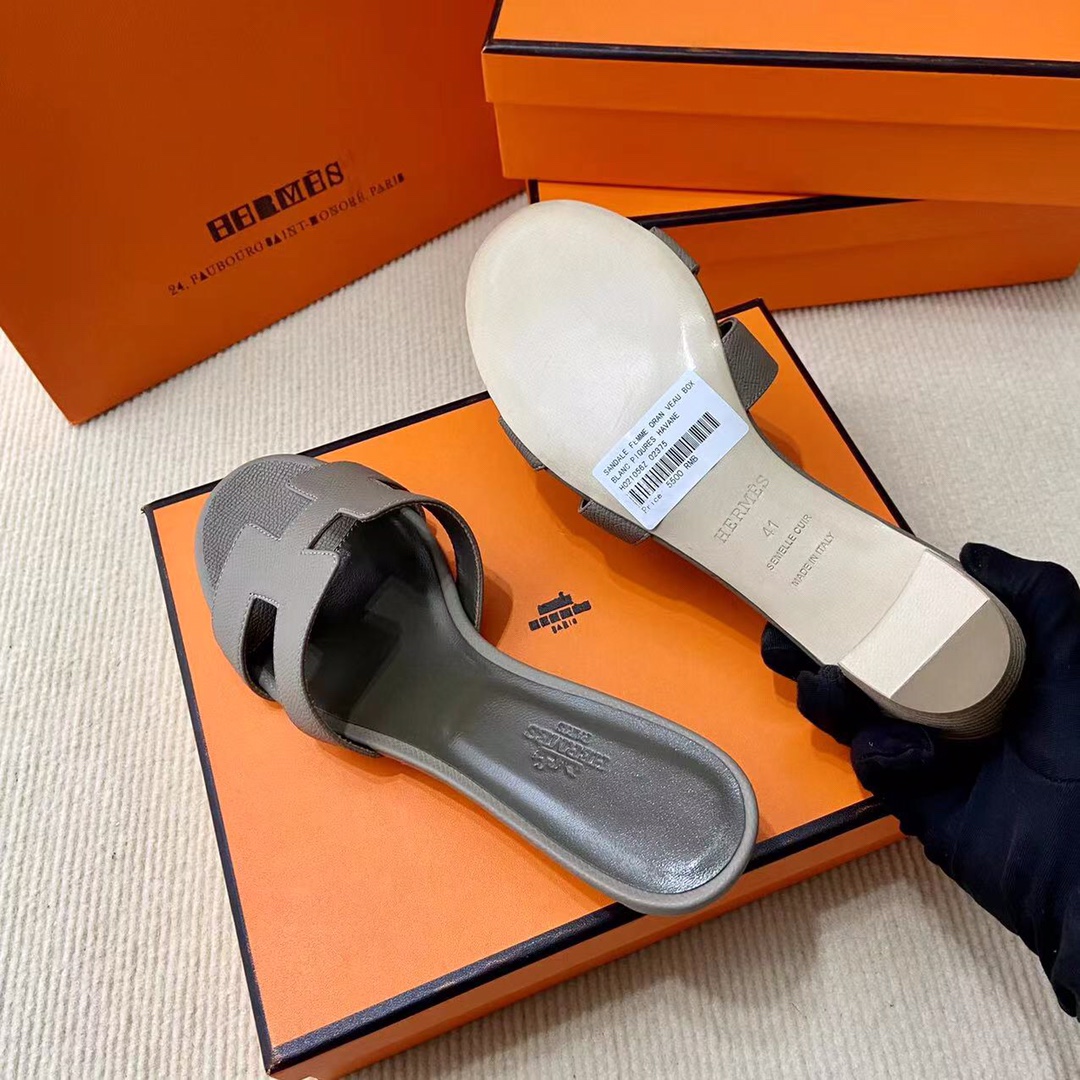 에르메스 올수공 오아시스 슬리퍼 샌들 앱송 42